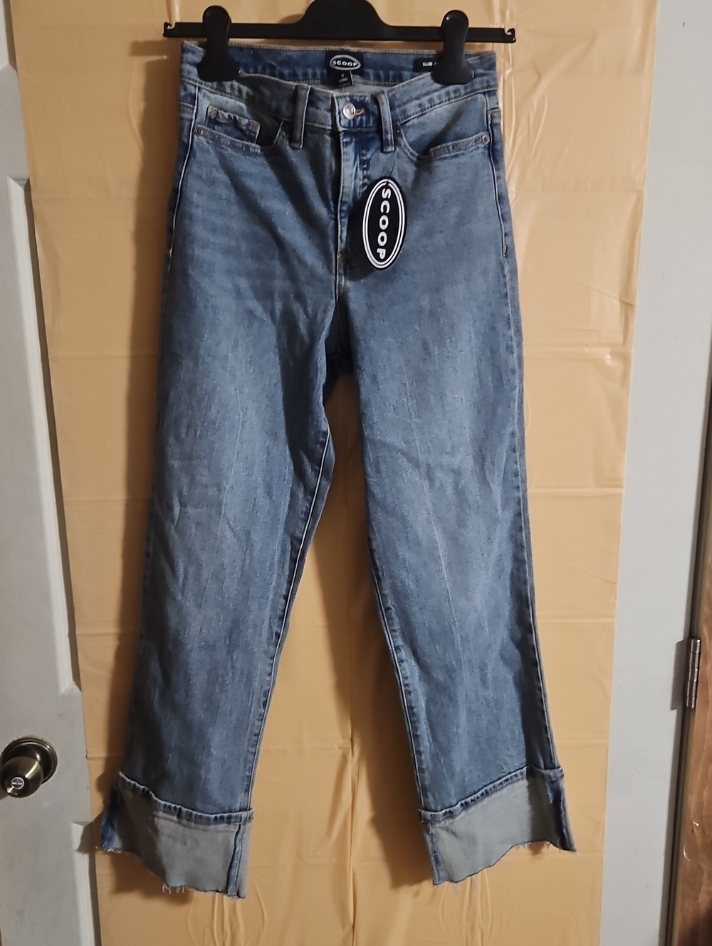 Scoop Women's Benton Cuffed Ankle Jeans: New With Tags: Size 0 Long